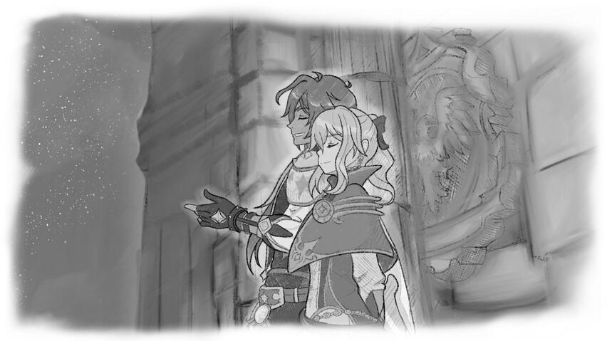 Spot Art for Ex-CC Writer Zine feat. Kaeya and Jean