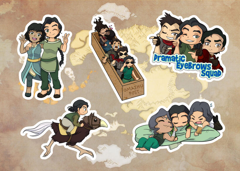 Stickersheet 2 for Kuvira Zine