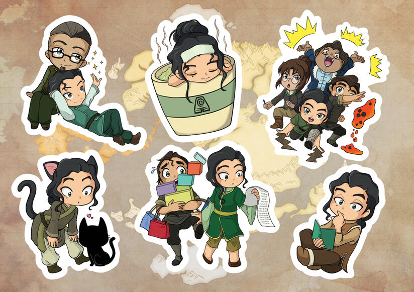 Stickersheet 1 for Kuvira Zine