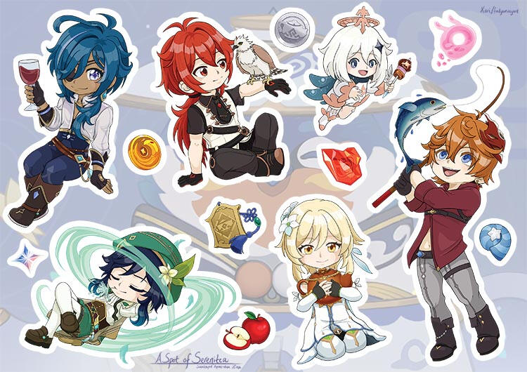 Stickersheet 2 for Sereniteapot Zine