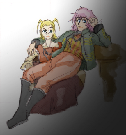 Larxene and Marluxia But They're The Innkeepers From Les Mis