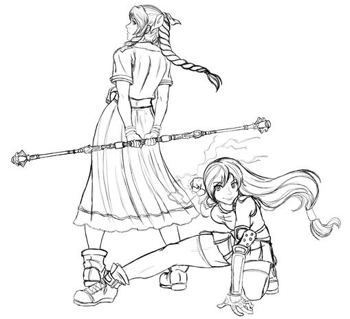 Aerith and Tifa