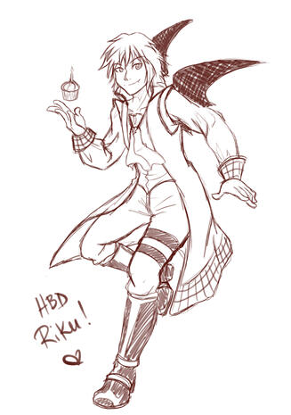 Silly Riku Bday Doodle