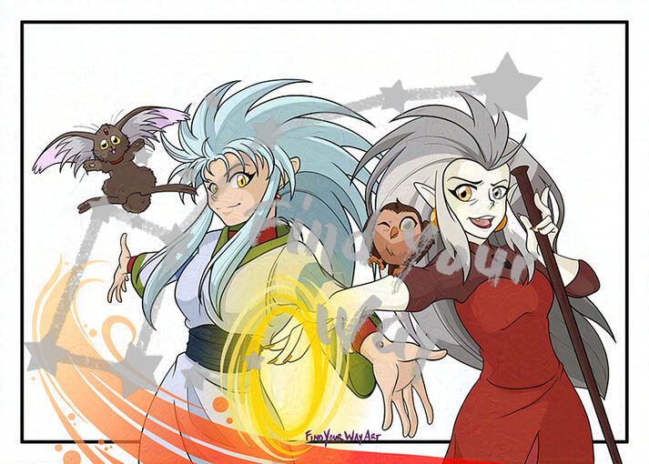 Tenchi Muyo/The Owl House - Ryoko and Eda
