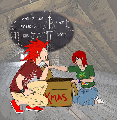 Axel and Kairi at Christmas